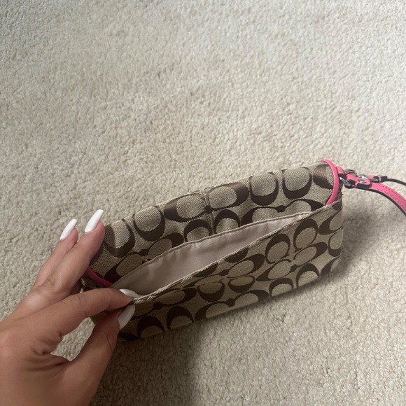 Coach Signature Canvas Wristlet - Picture 2 of 7